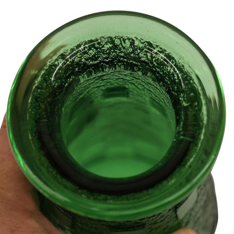 Daum Nancy 14" Green Art Glass Vase