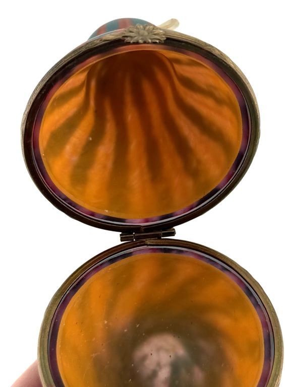 Art Glass Gourd Trinket Box