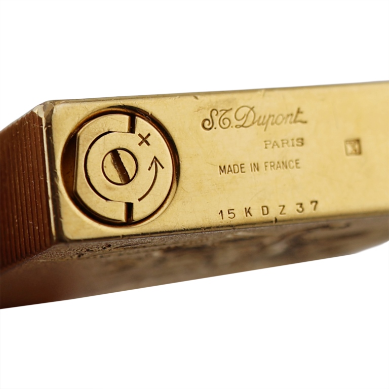 S. T. Dupont Paris Gold Plated Jeweled Lighter
