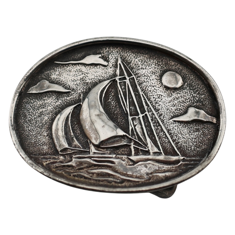 Cartier Sterling Yacht Sailing Belt Buckle