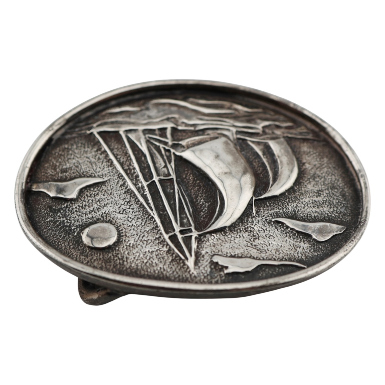 Cartier Sterling Yacht Sailing Belt Buckle