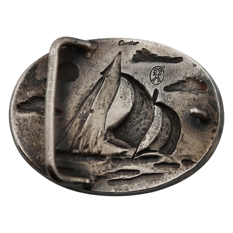 Cartier Sterling Yacht Sailing Belt Buckle