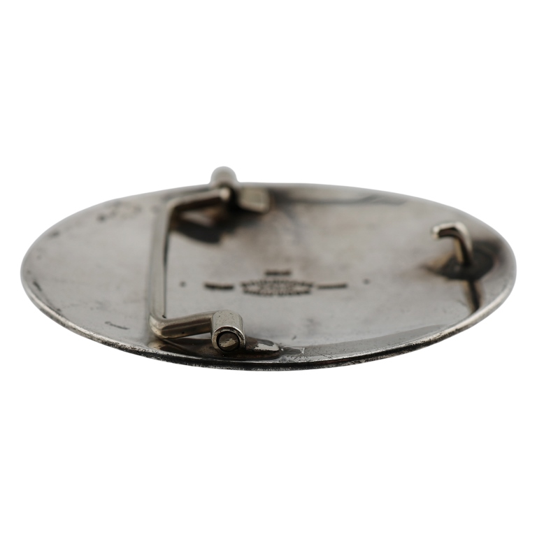 Edward Bohlin Sterling 18K 10K Oval Belt Buckle