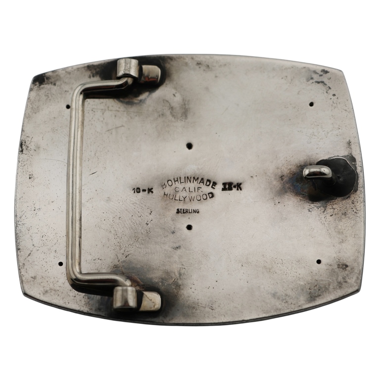 Edward Bohlin Sterling 18K 10K Rubies Belt Buckle