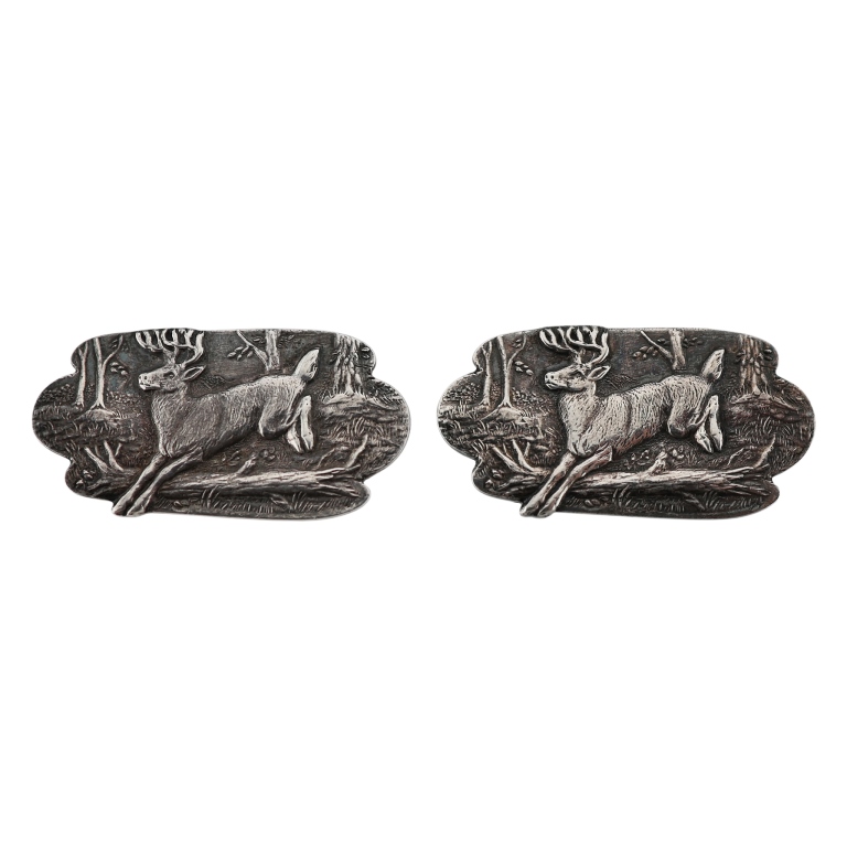 Edward Bohlin Sterling Figural Deer Cufflinks