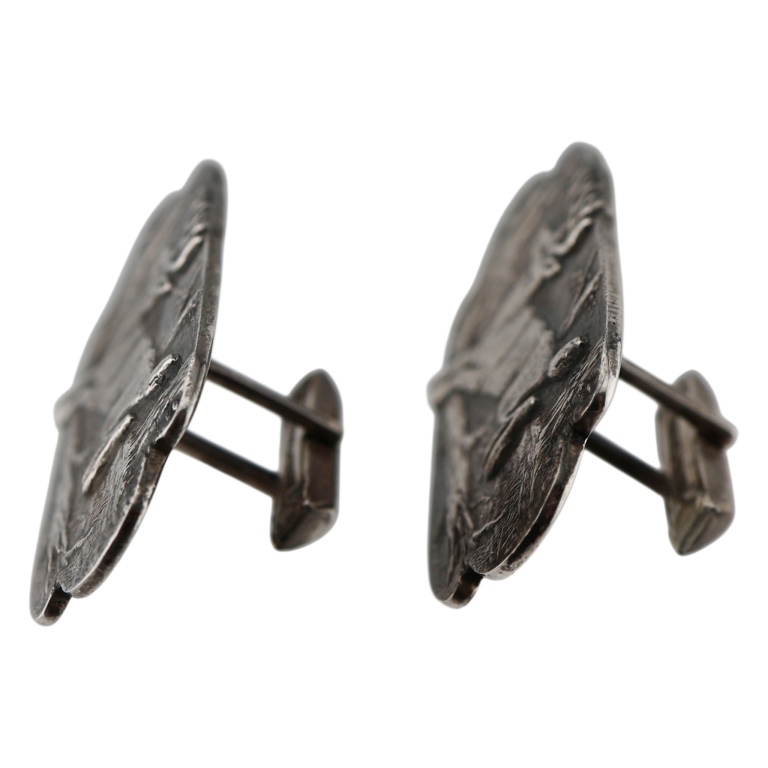 Edward Bohlin Sterling Figural Deer Cufflinks