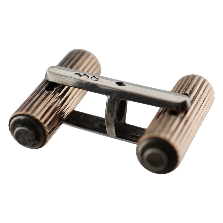 GTP 18K Gold & Sterling French Cufflinks