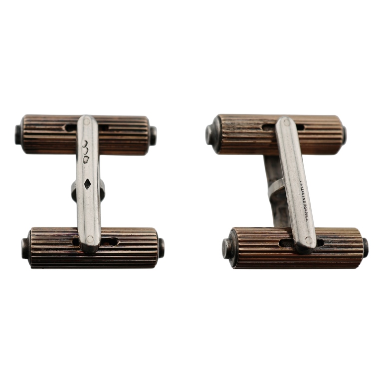 GTP 18K Gold & Sterling French Cufflinks