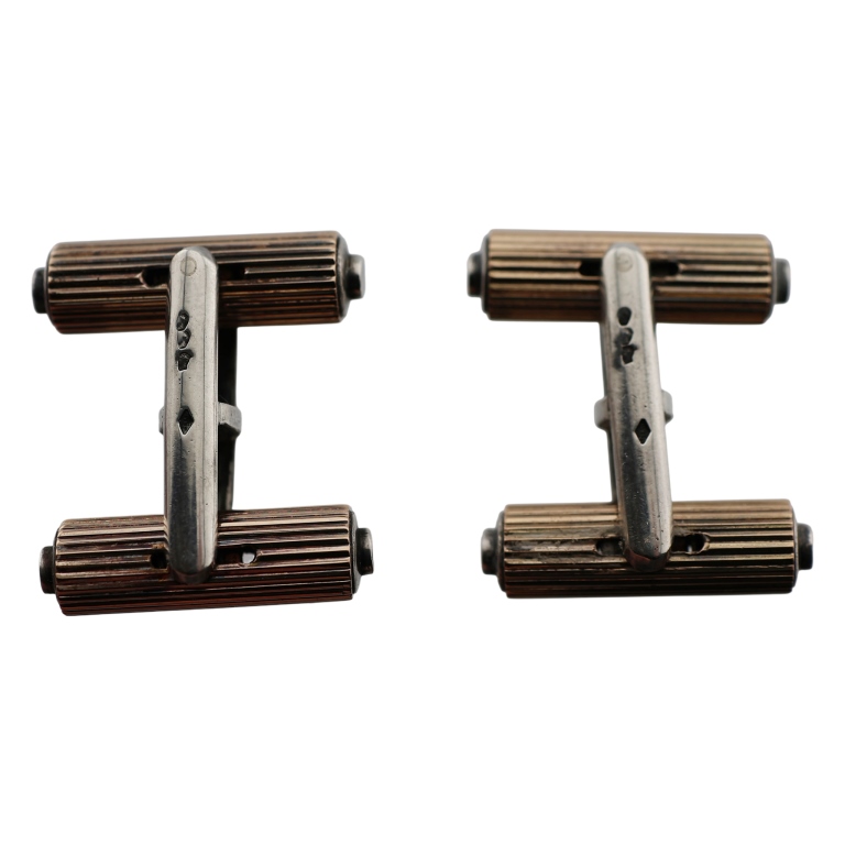 GTP 18K Gold & Sterling French Cufflinks