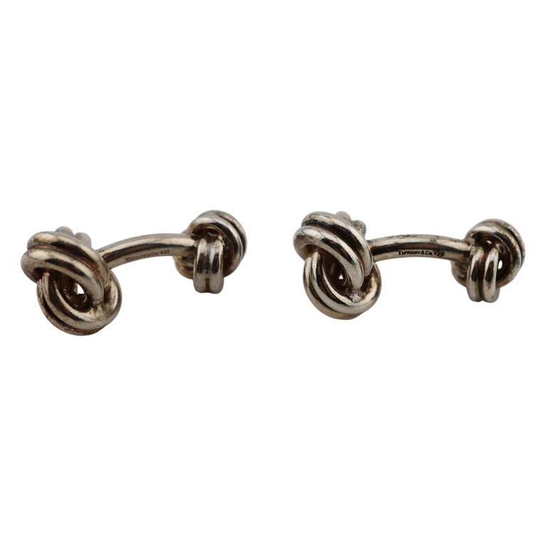 Tiffany & Co. Sterling Tuxedo Cufflink Stud Set