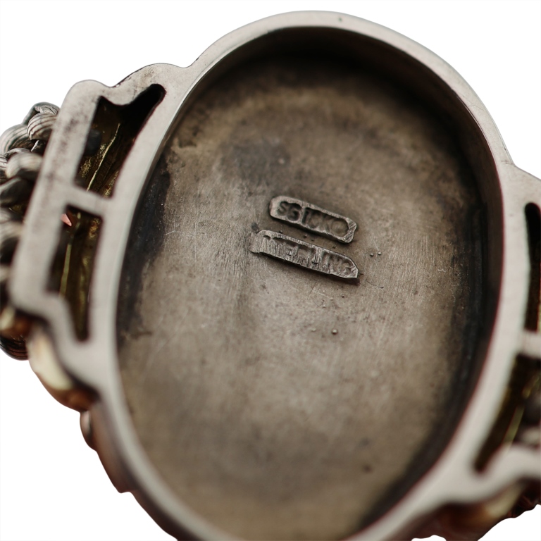Seidengang Sterling 18K Roman Bas Relief Bracelet