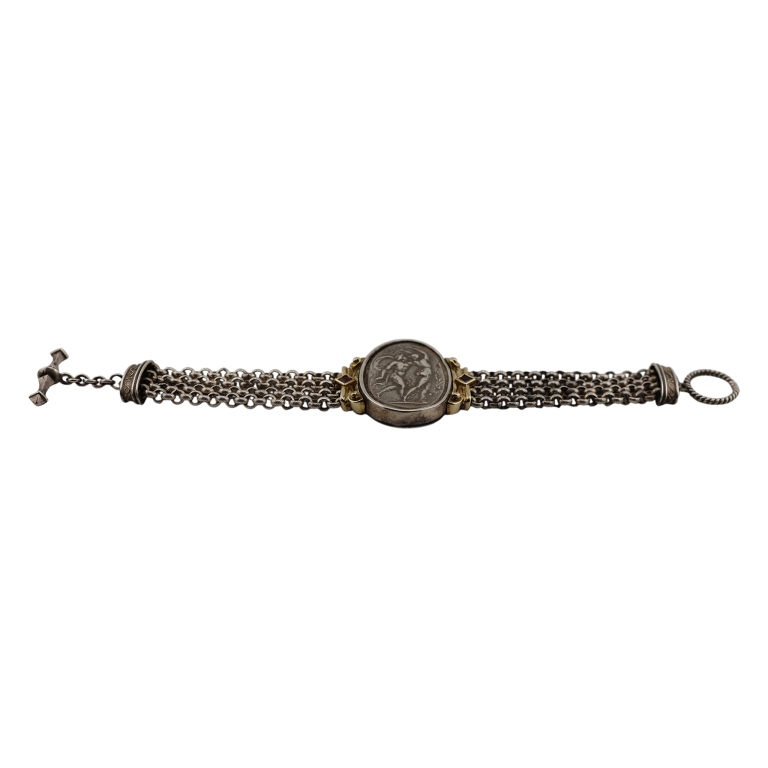 Seidengang Sterling 18K Roman Bas Relief Bracelet