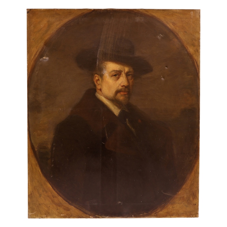 19th Century "Man in the Hat" Portrait Painting