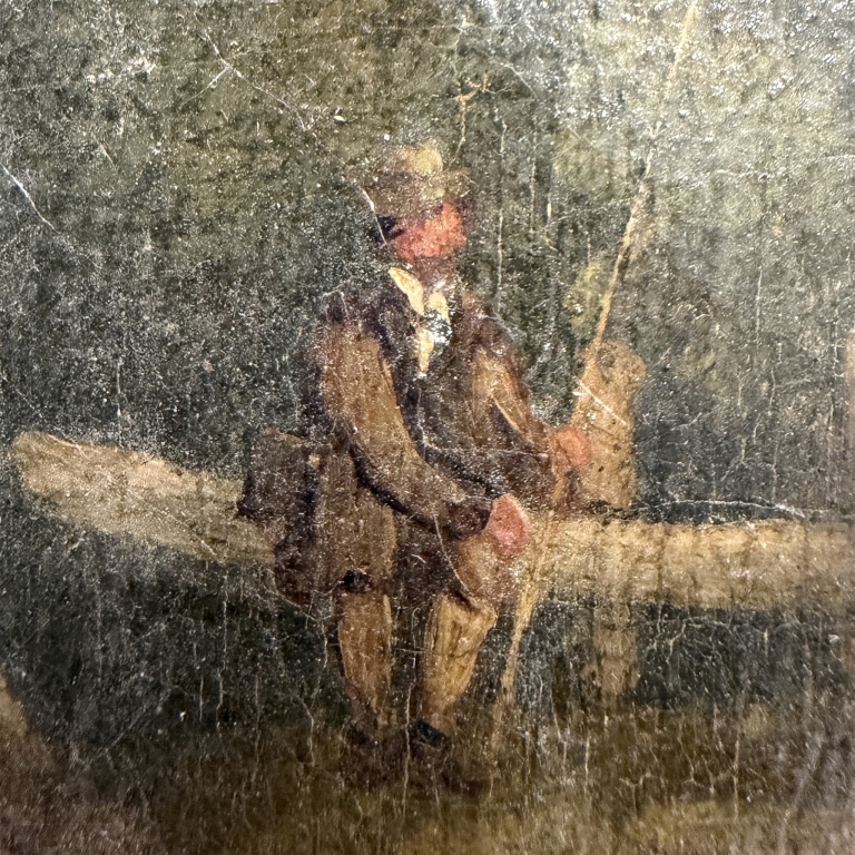 Antique British School Landscape Oil Painting