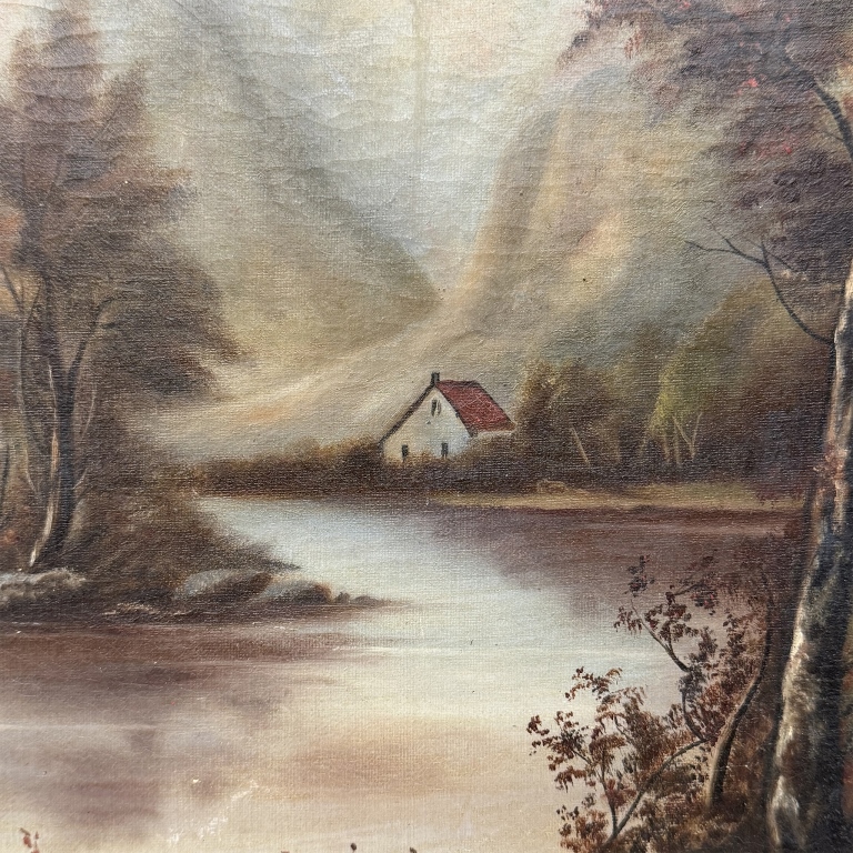 Hudson River School Landscape Oil Painting