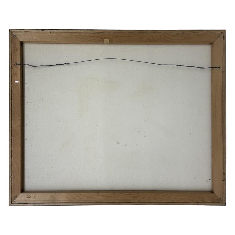 Abstract Expressionist Oil Painting, Signed HB