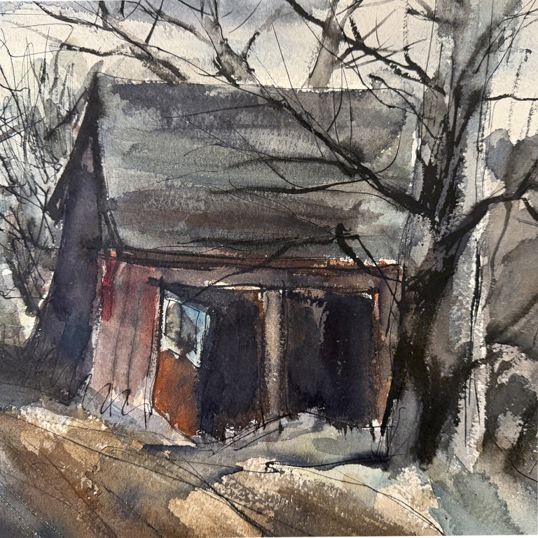Henry Roddiss - Winter Landscape Watercolor