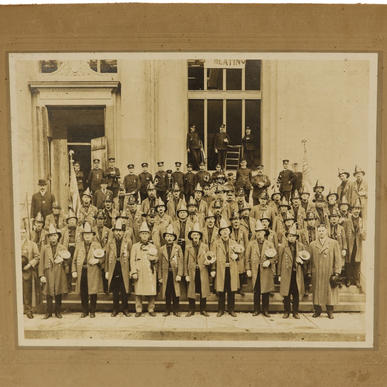 Antique American Fire Department Photograph