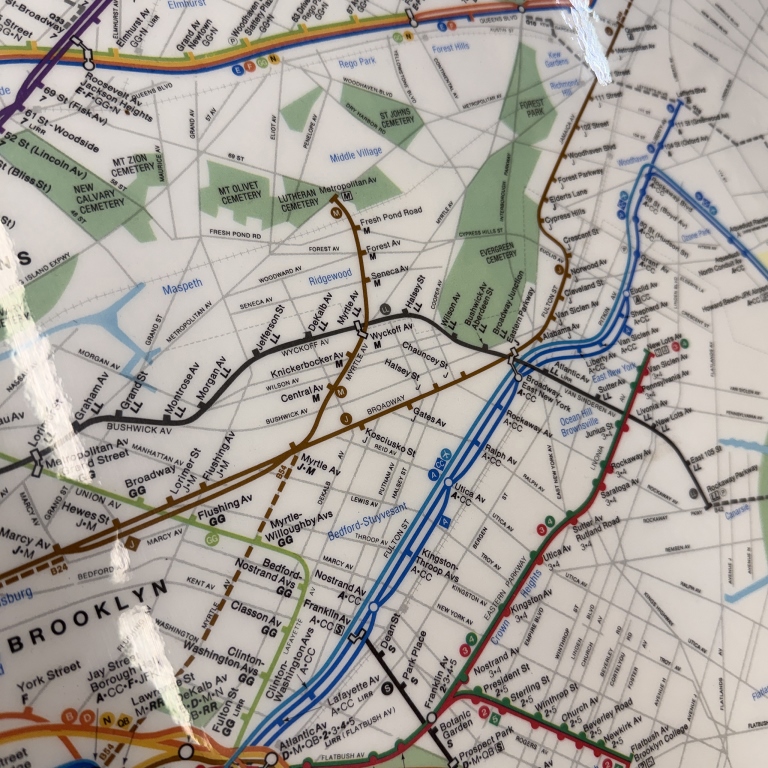 Vintage MTA New York City Laminated Subway Maps