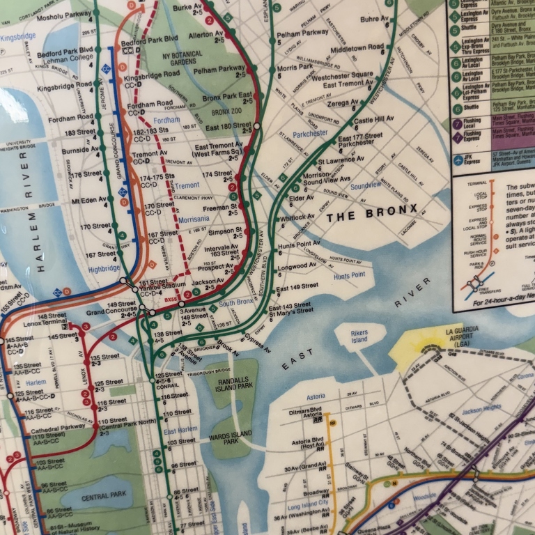 Vintage MTA New York City Laminated Subway Maps