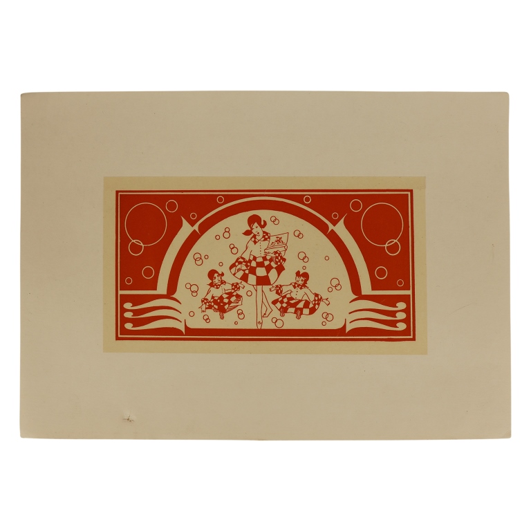 French Art Deco Bubble Soap Box Label