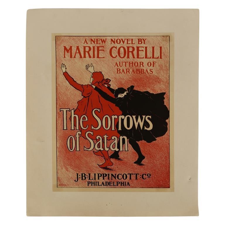 1896 Marie Corelli 'The Sorrows of Satan' Poster