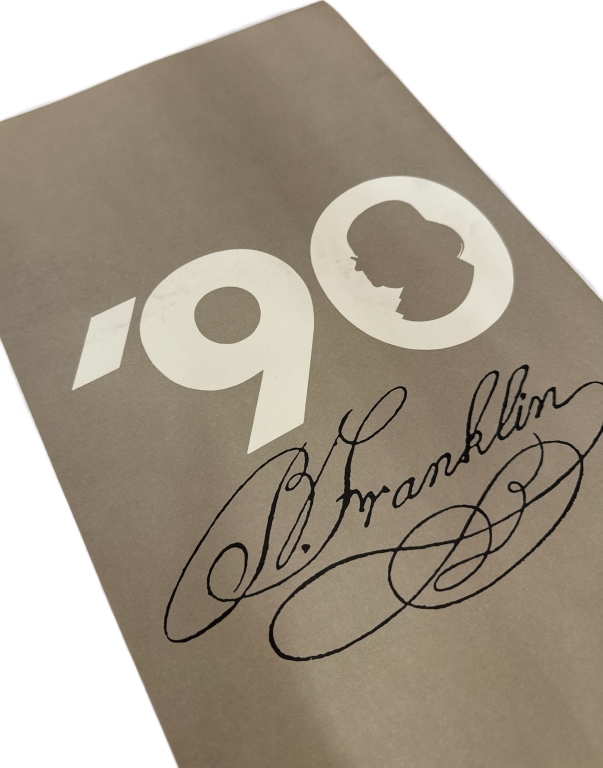 Artist Signed Paul Rand '90 B. Franklin IBM Poster
