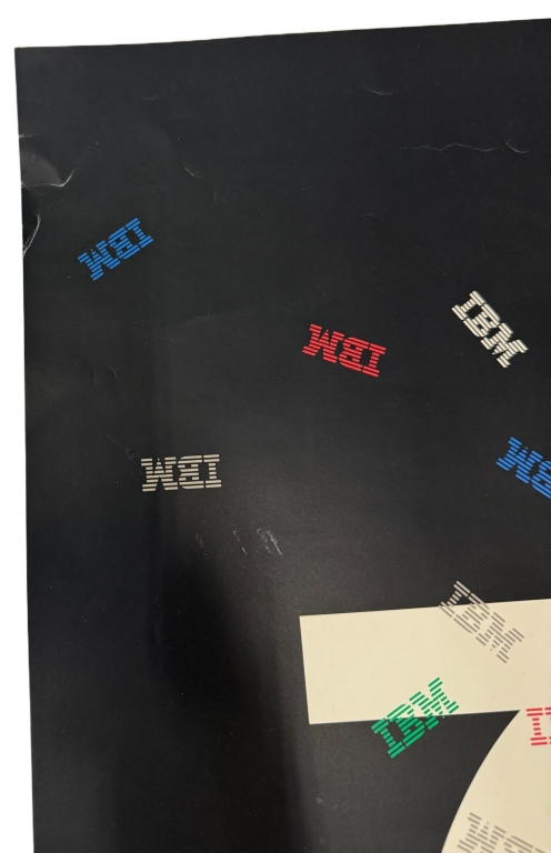 Signed Paul Rand IBM 75 Lithograph Poster