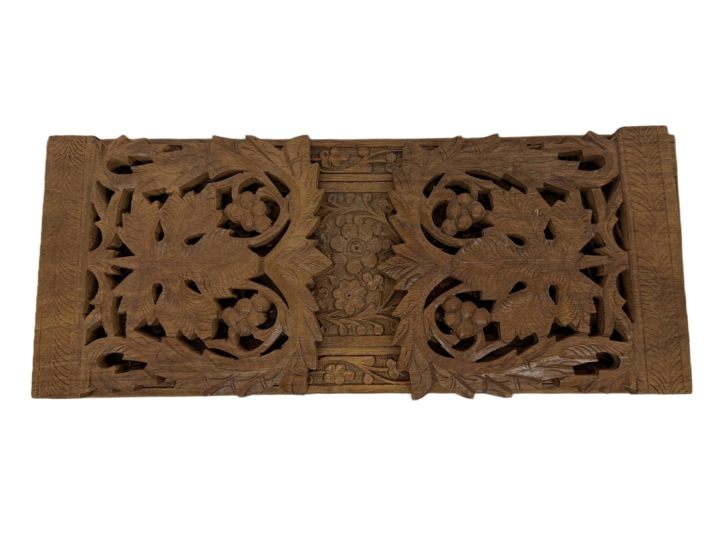 Indian Hand-Carved Teak Expandable Book Slide