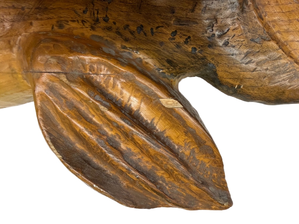 J. Brownell - Large Hand-Carved Fish Effigy