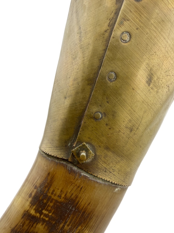 Antique Bovine Blowing & Powder Horns