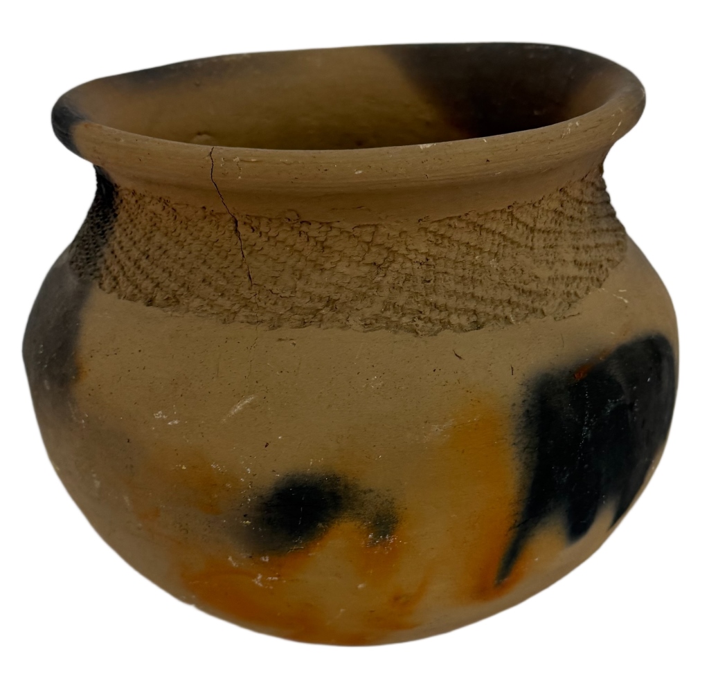 Handcrafted Earthenware Smoke-Fired Finish Vessel