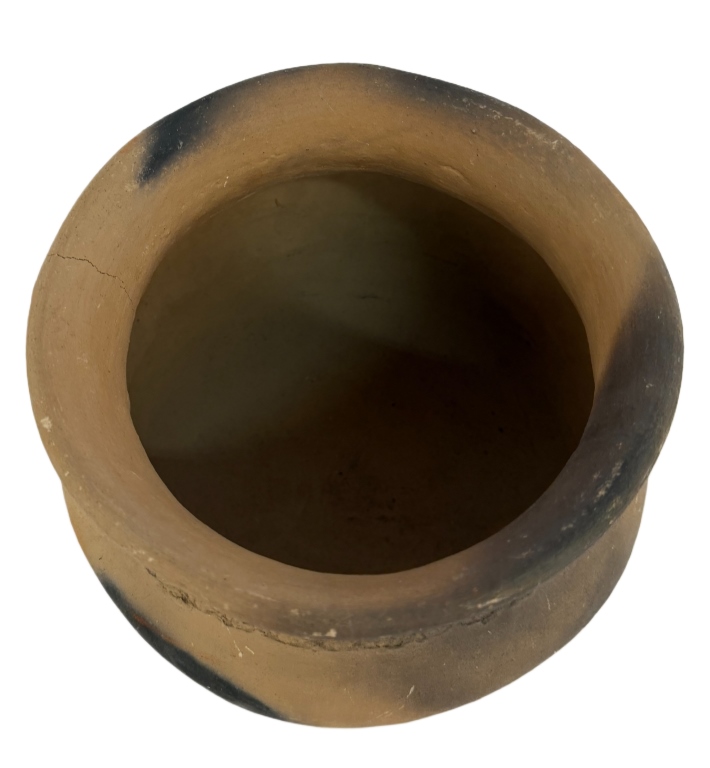 Handcrafted Earthenware Smoke-Fired Finish Vessel