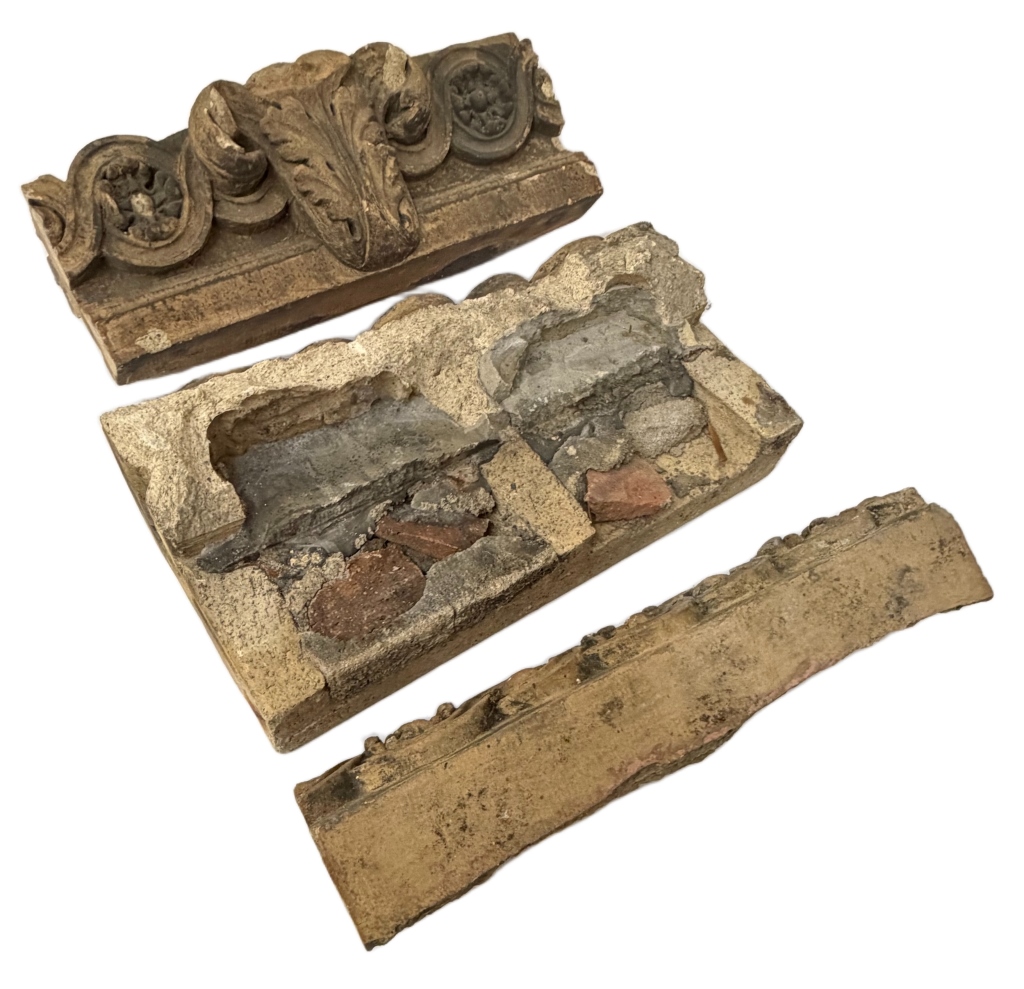 Antique Beaux-Arts Architectural Frieze Fragments