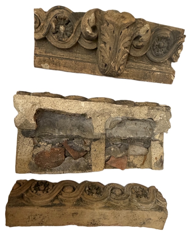 Antique Beaux-Arts Architectural Frieze Fragments
