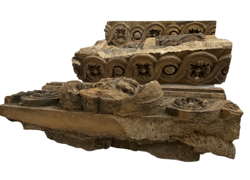 Antique Beaux-Arts Architectural Frieze Fragments