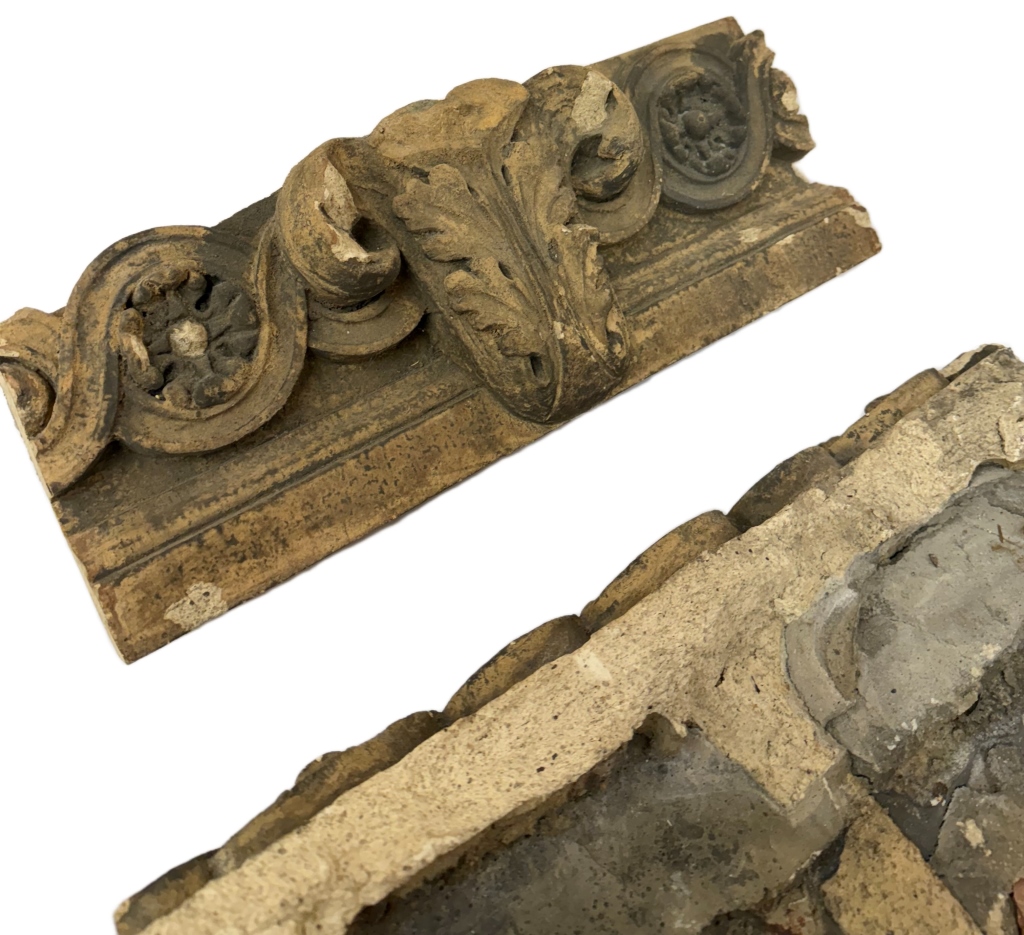Antique Beaux-Arts Architectural Frieze Fragments
