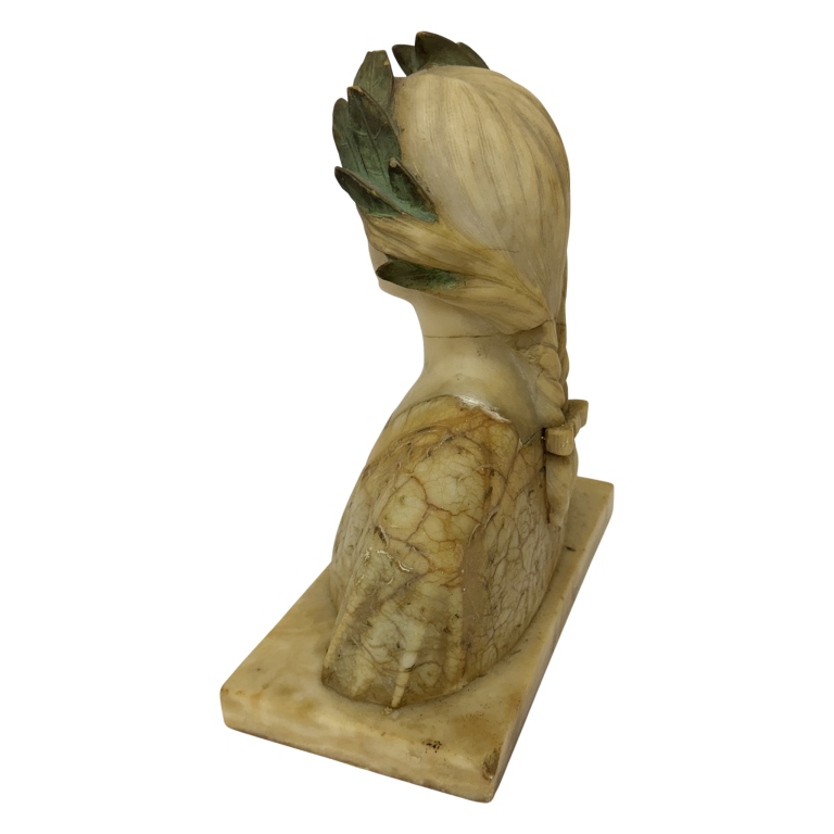 Italian Art Nouveau Carved Maiden Bust