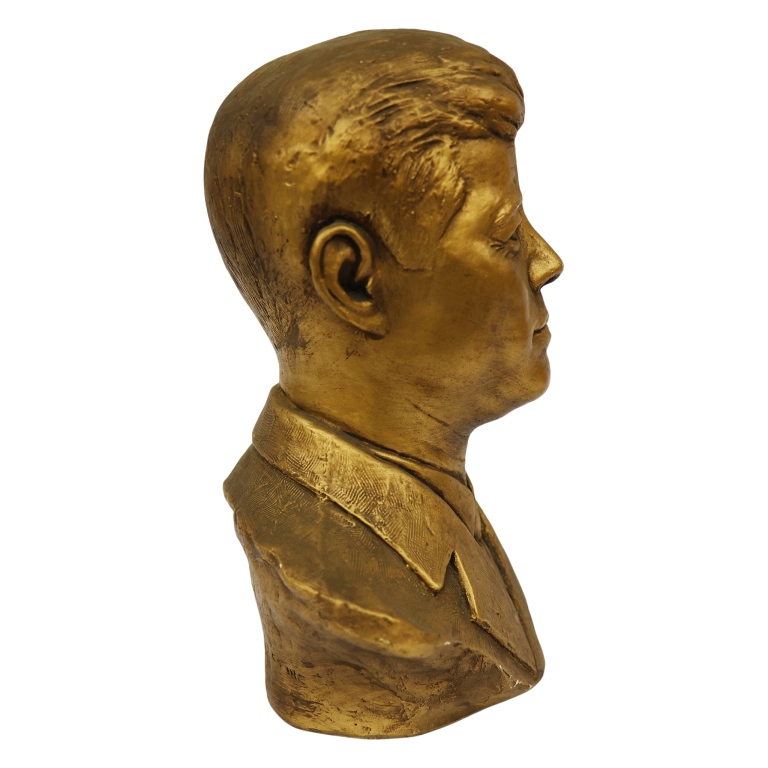 President Kennedy Gilt-Bronzed Plaster Bust