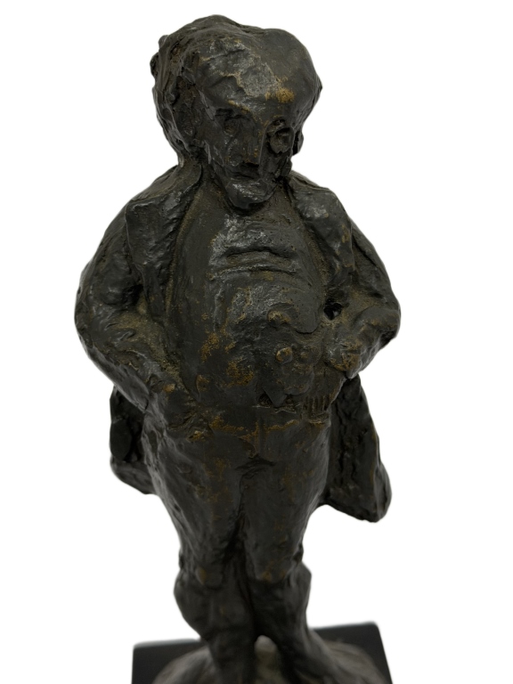 Honore Daumier "The Scoffer" Bronze Sculpture