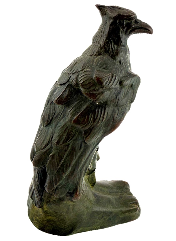 French Egyptian Revival Bronze - Falcon & Sphinx