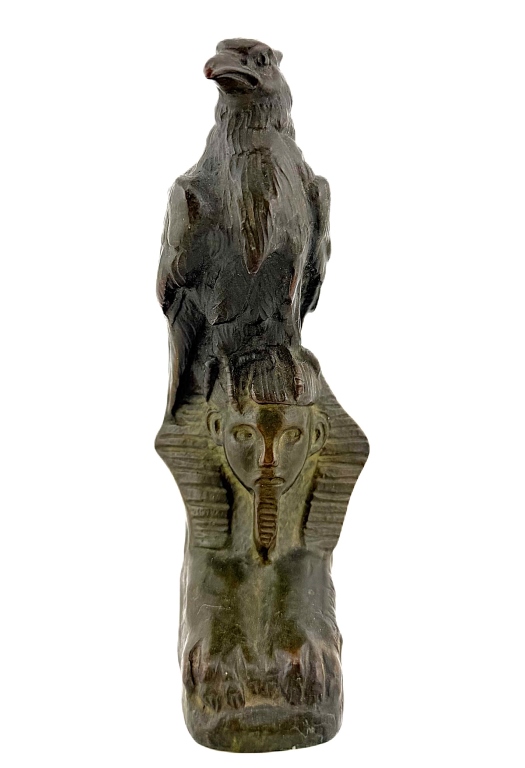 French Egyptian Revival Bronze - Falcon & Sphinx