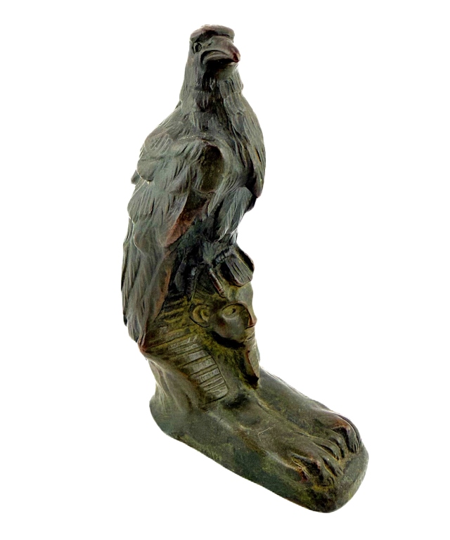 French Egyptian Revival Bronze - Falcon & Sphinx