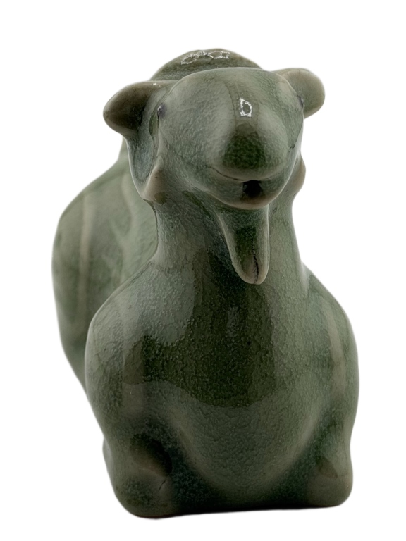 Celadon Crackle-Glazed Ram Water Dropper