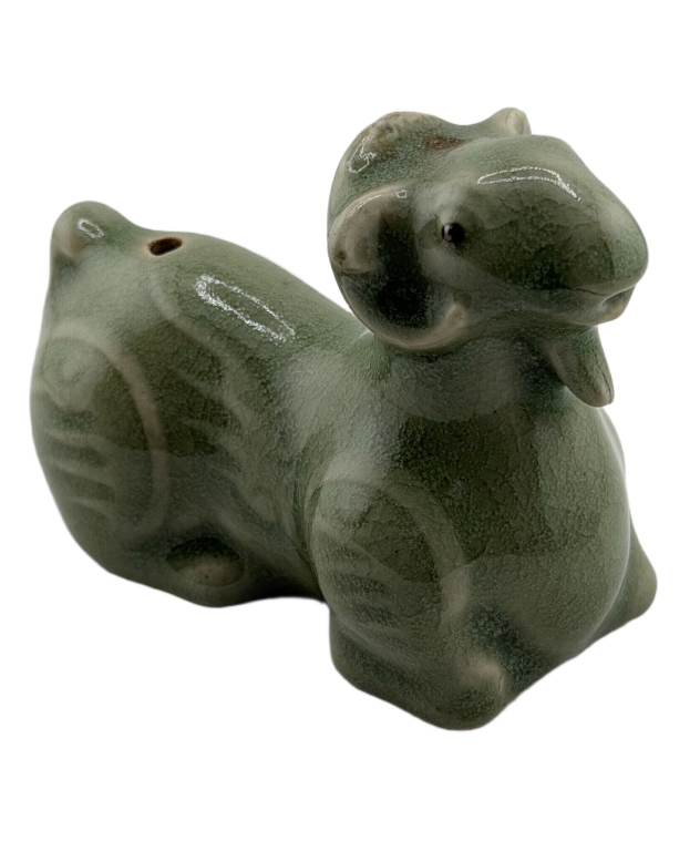Celadon Crackle-Glazed Ram Water Dropper