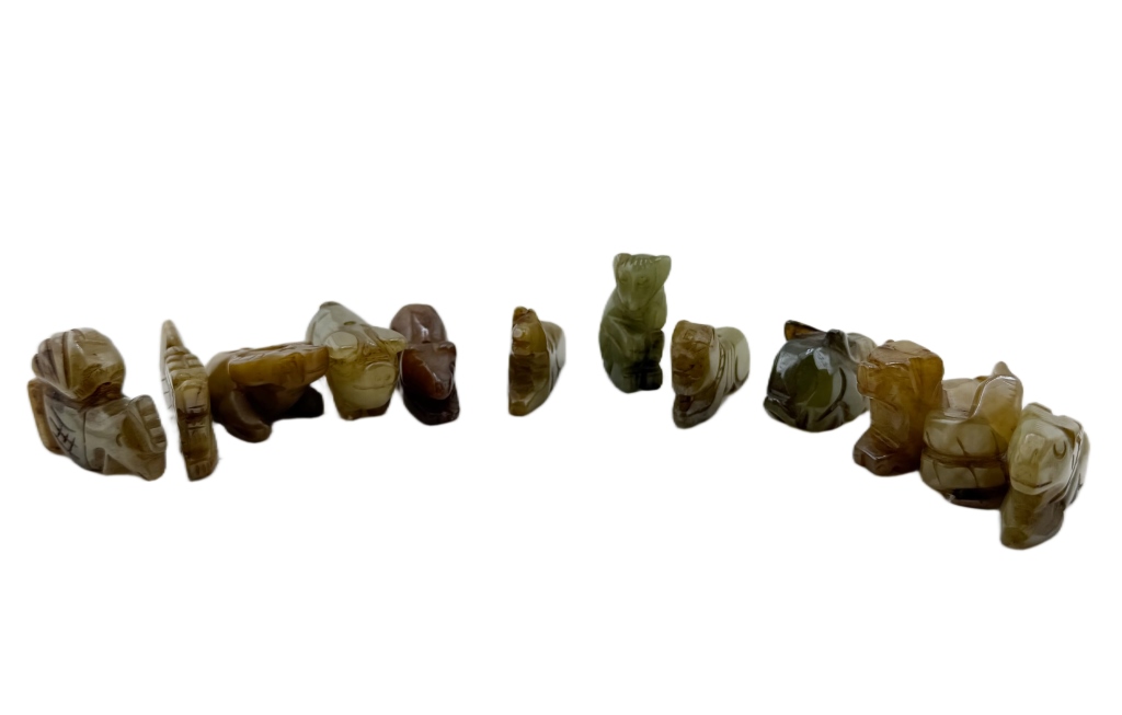 Chinese Zodiac Animal Hardstone Figurines