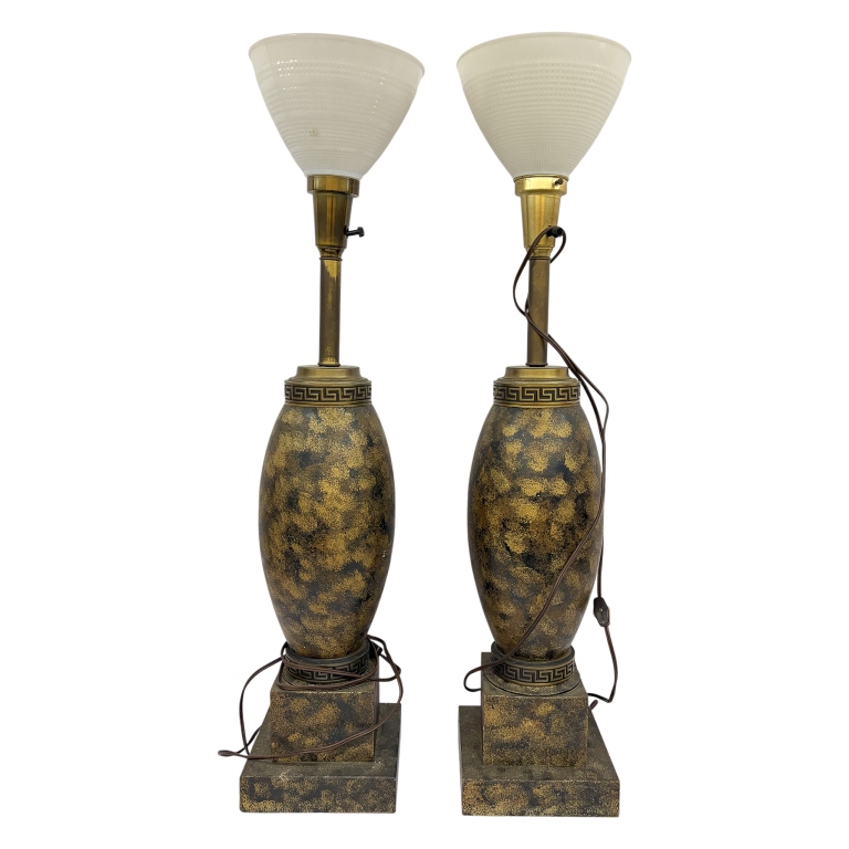 Hollywood Regency Underwriters Torchiere Lamps