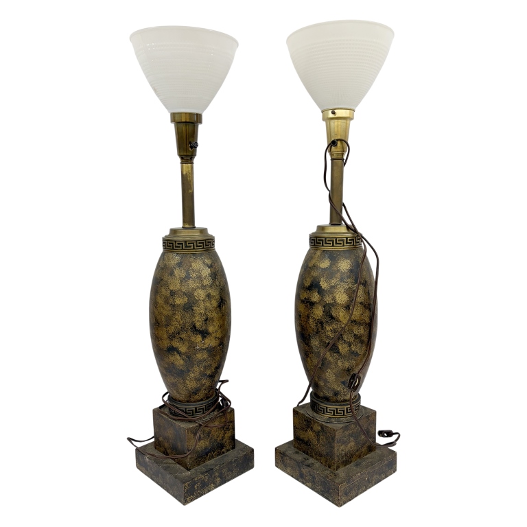 Hollywood Regency Underwriters Torchiere Lamps