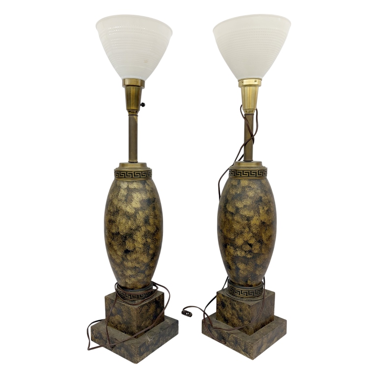 Hollywood Regency Underwriters Torchiere Lamps
