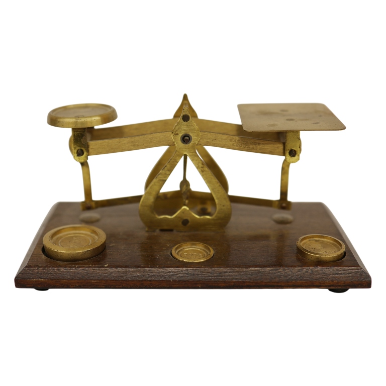 Victorian English Brass Postal Letter Scale